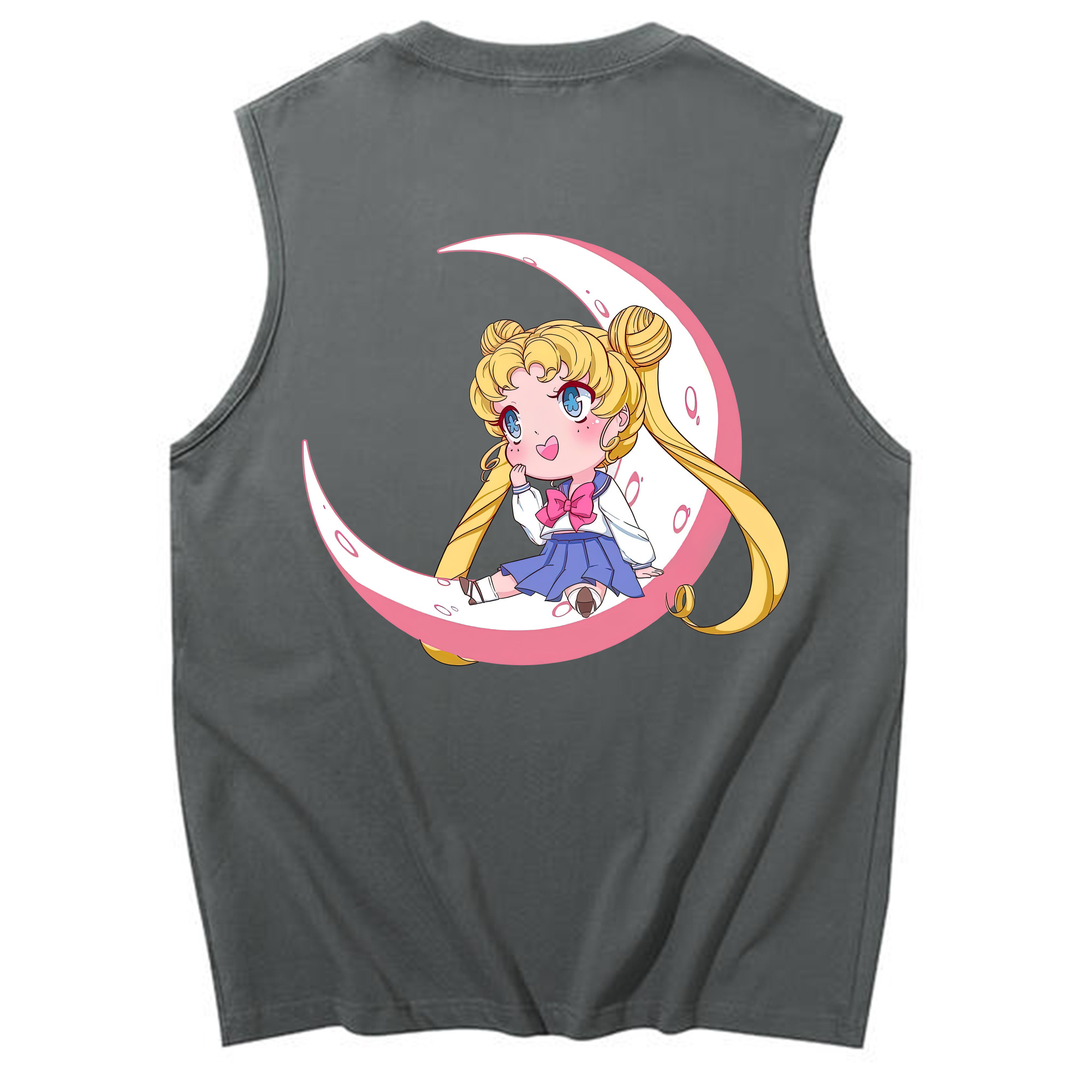 （画像用） 美少女戦士セーラームーン 愛野 美奈子 あいの みなこ Sailor Moon Aino Minako コットン100％タンクトップ（背面プリント）